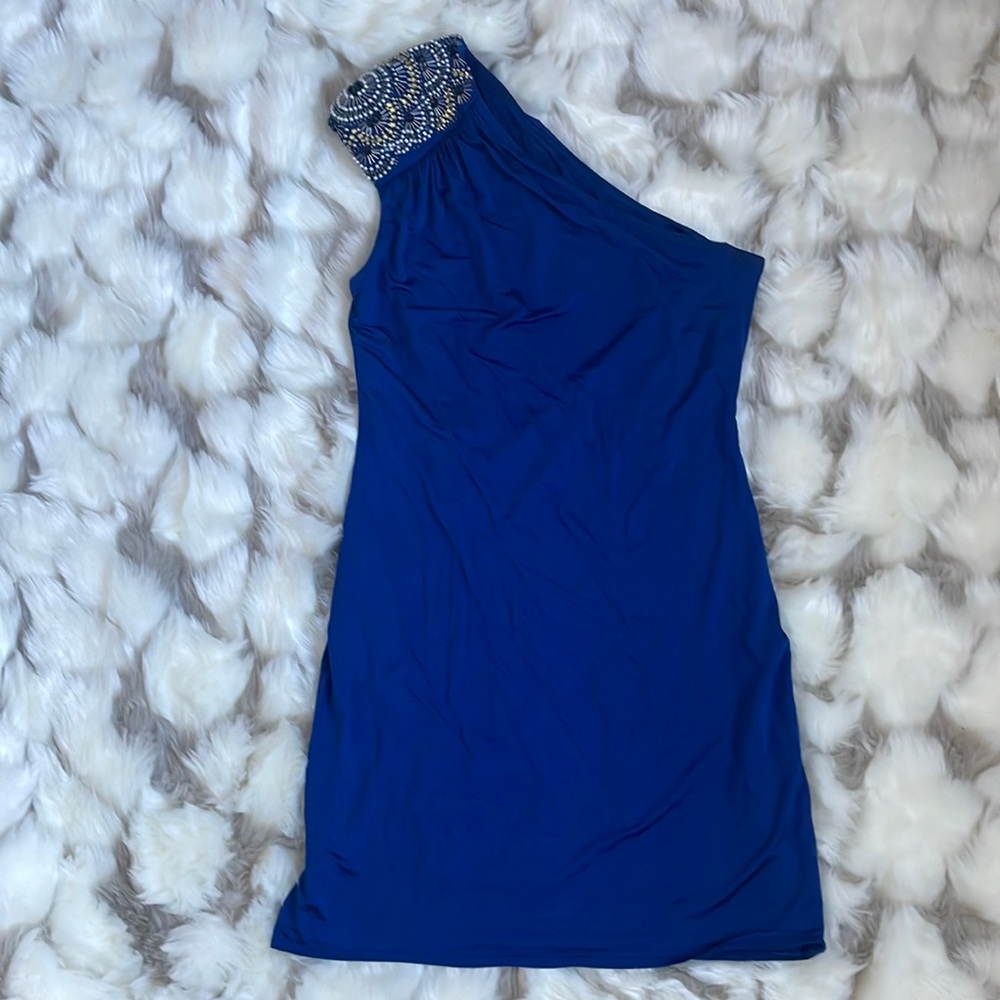 Laundry Embellished One Shoulder Dress